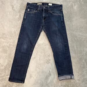 AG Adriano Goldschmied Men's Straight Jeans - Dark Blue